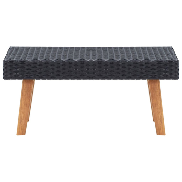 Tavolino da Giardino in Polyrattan Nero cod mxl 34536