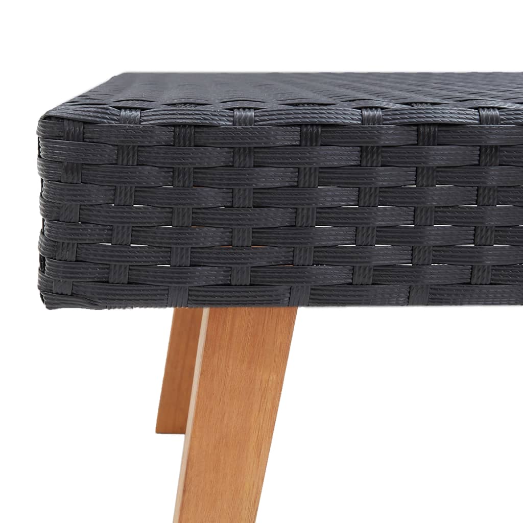 Tavolino da Giardino in Polyrattan Nero cod mxl 34536