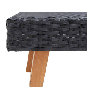 Tavolino da Giardino in Polyrattan Nero cod mxl 34536
