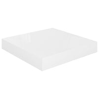 Scaffali a Parete 4 pz Bianco Lucido 23x23,5x3,8 cm in MDF 323741