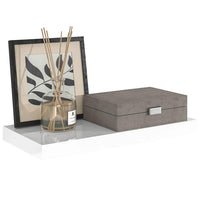 Scaffale a Parete Bianco Lucido 50x23x3,8 cm in MDF 323745