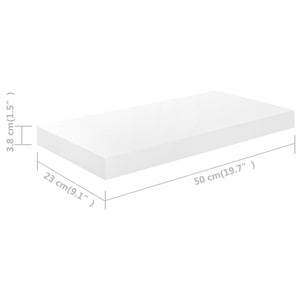 Scaffali a Parete 4 pz Bianco Lucido 50x23x3,8 cm in MDF cod mxl 33201
