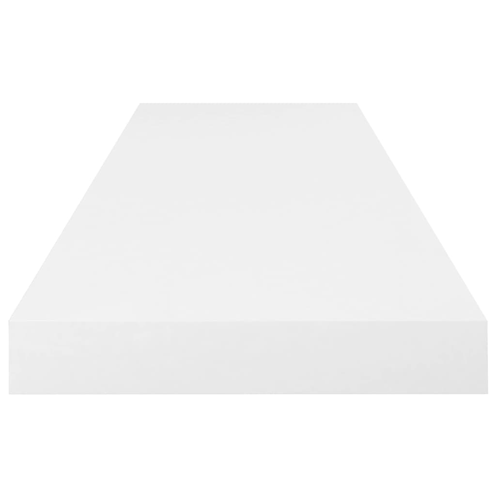 Scaffali a Parete 2 pz Bianco Lucido 80x23,5x3,8 cm in MDF cod mxl 33668