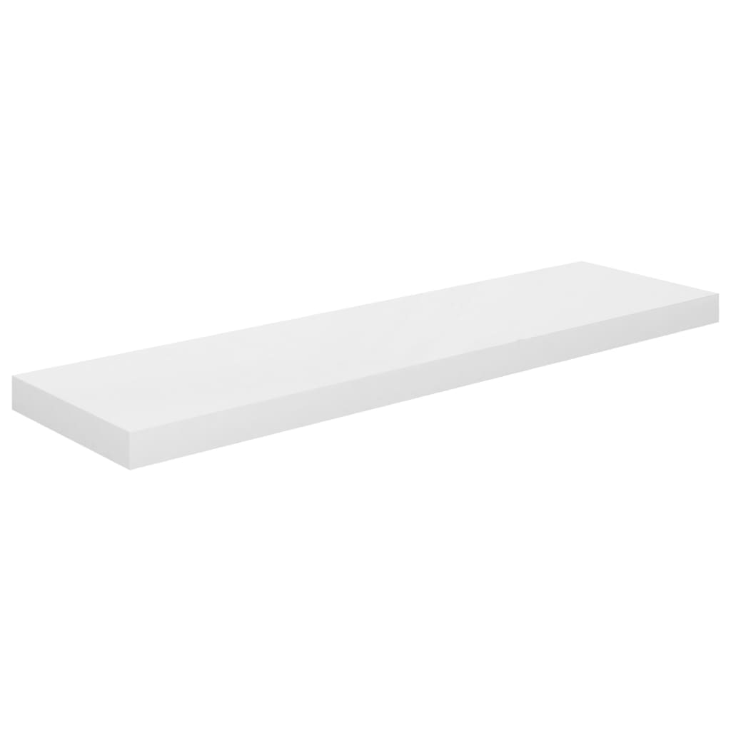 Scaffali a Parete 2 pz Bianco Lucido 90x23,5x3,8 cm in MDF cod mxl 46730