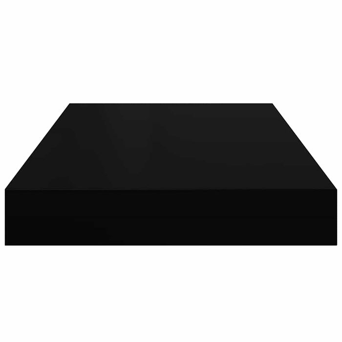 Scaffali a Parete 2 pz Nero Lucido 40x23x3,8 cm in MDF 323764