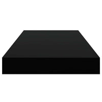 Scaffali a Parete 2 pz Nero Lucido 50x23x3,8 cm in MDF 323767