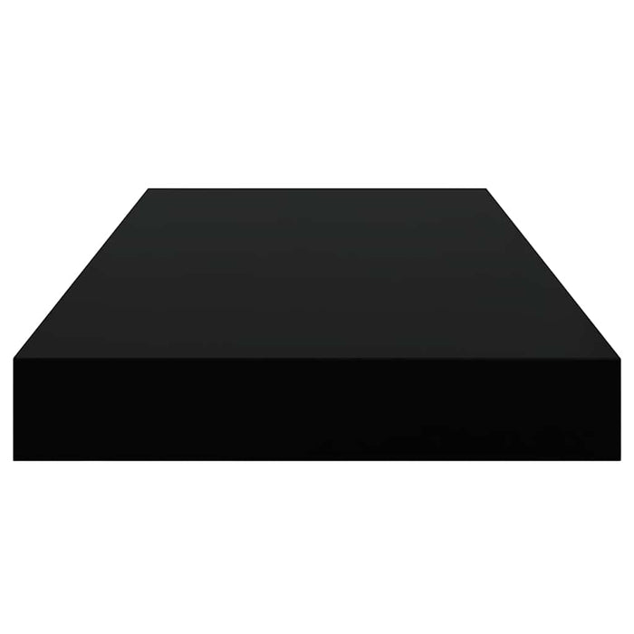 Scaffali a Parete 2 pz Nero Lucido 50x23x3,8 cm in MDF 323767