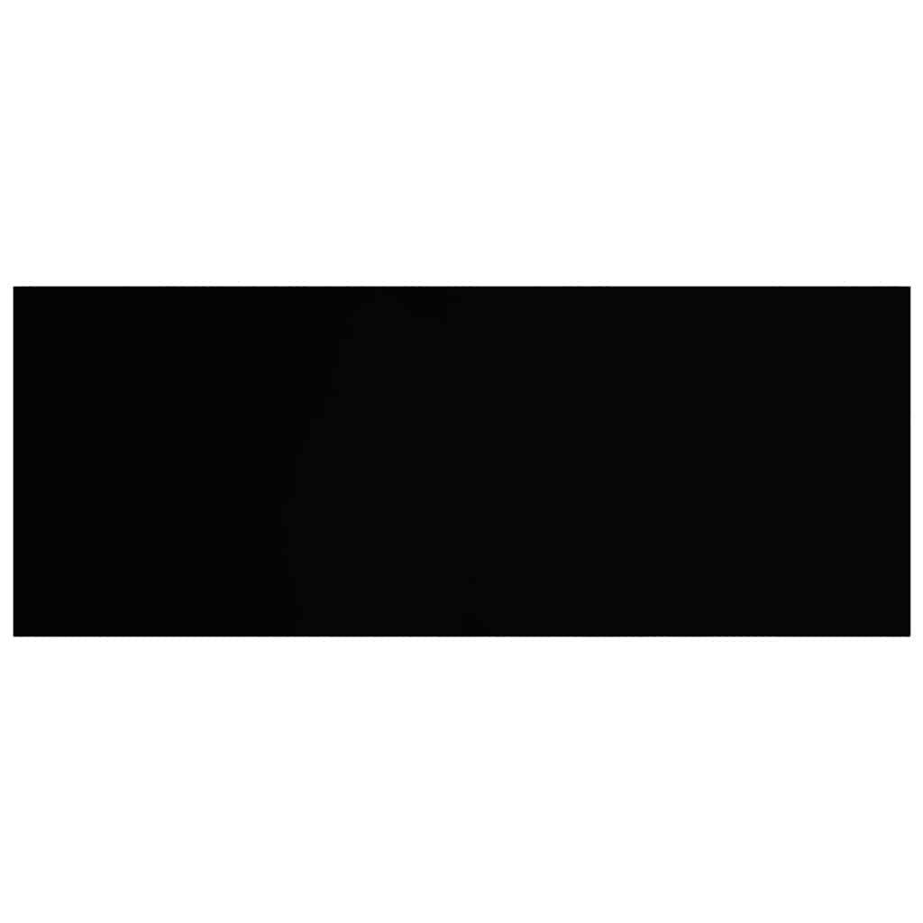 Scaffale a Parete Nero Lucido 60x23,5x3,8 cm in MDF 323769