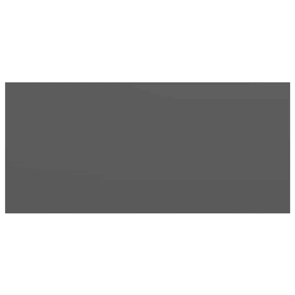 Scaffali a Parete 2 pz Grigio Lucido 50x23x3,8 cm in MDF 323788