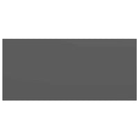 Scaffali a Parete 2 pz Grigio Lucido 50x23x3,8 cm in MDF 323788