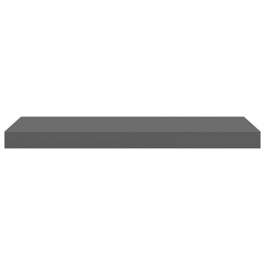 Scaffali a Parete 2 pz Grigio Lucido 60x23,5x3,8 cm in MDF 323791