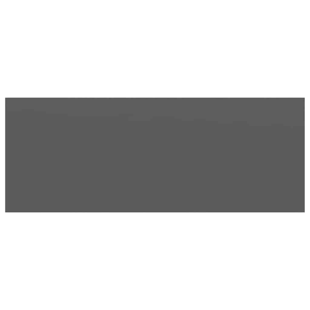 Scaffali a Parete 2 pz Grigio Lucido 60x23,5x3,8 cm in MDF 323791