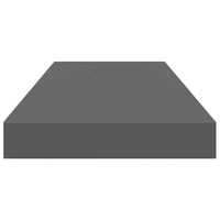 Scaffali a Parete 4 pz Grigio Lucido 60x23,5x3,8 cm in MDF 323792