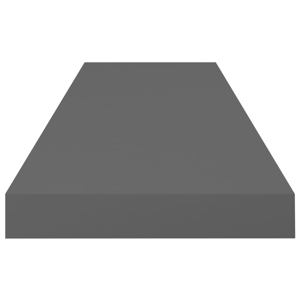Scaffale a Parete Grigio Lucido 80x23,5x3,8 cm in MDF cod mxl 33230