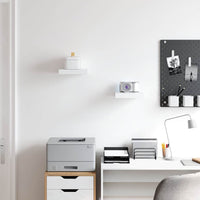 Scaffali a Parete 2 pz Bianchi 23x23,5x3,8 cm in MDF 323803