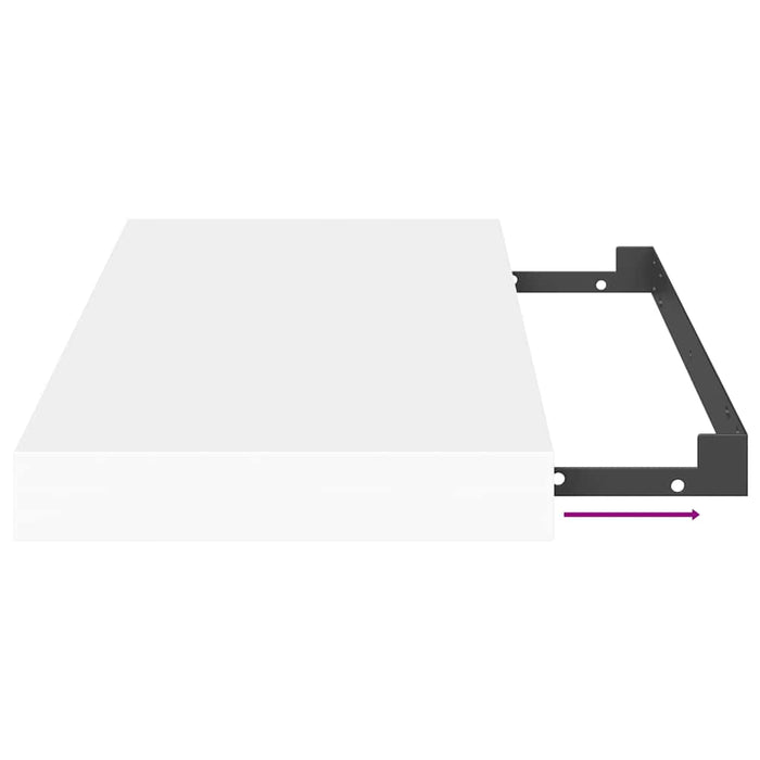 Scaffale a Parete Bianco 40x23x3,8 cm in MDF 323805