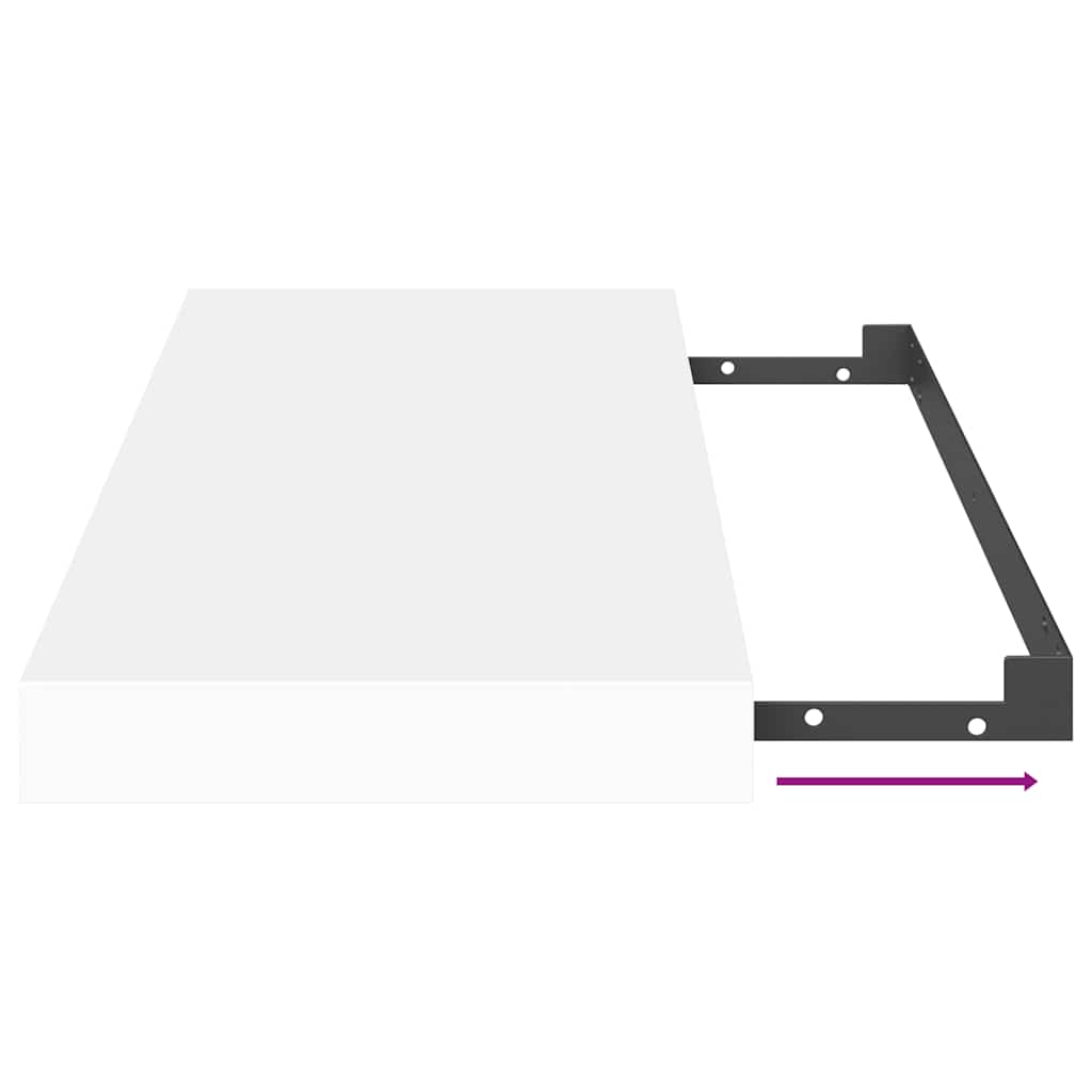 Scaffale a Parete Bianco 50x23x3,8 cm in MDF 323808