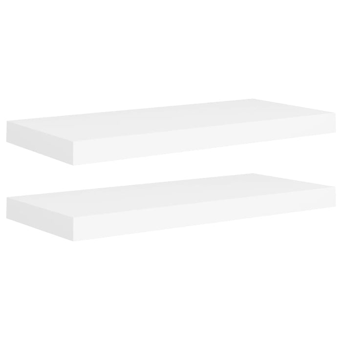 Scaffali a Parete 2 pz Bianco 60x23,5x3,8 cm in MDF cod mxl 33569