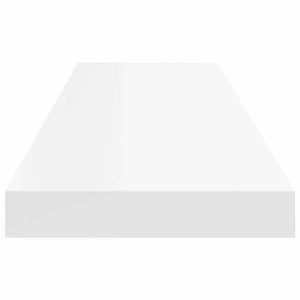 Scaffale a Parete Bianco 90x23,5x3,8 cm in MDF 323817