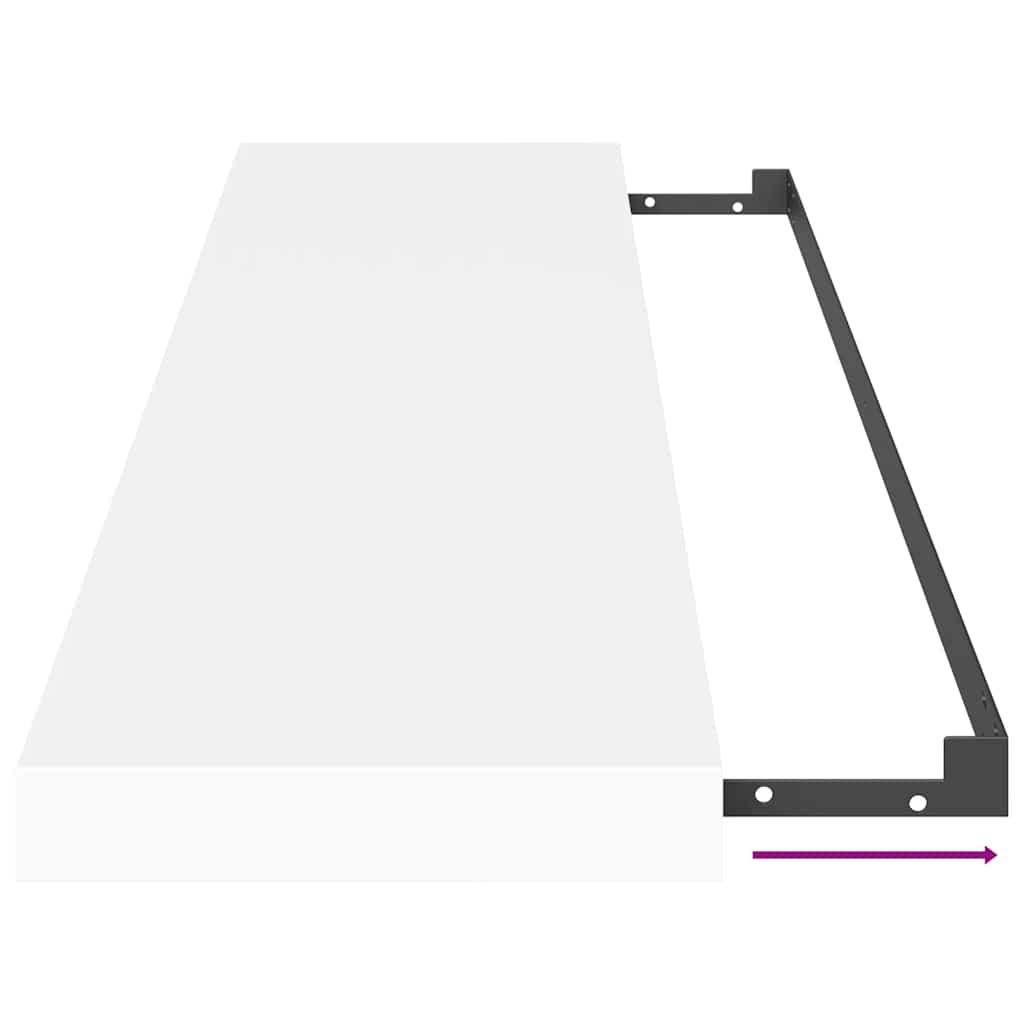 Scaffale a Parete Bianco 90x23,5x3,8 cm in MDF 323817