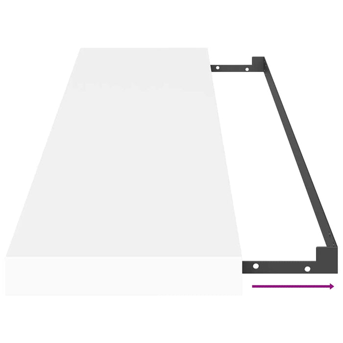 Scaffale a Parete Bianco 90x23,5x3,8 cm in MDF 323817