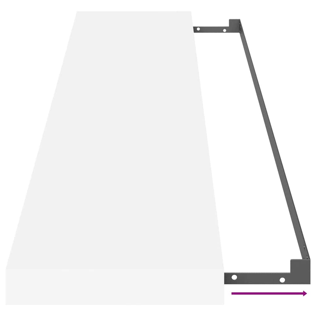 Scaffale a Parete Bianco 120x23,5x3,8 cm in MDF 323820