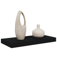 Scaffale a Parete Nero 50x23x3,8 cm in MDF 323829