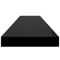 Scaffali a Parete 2 pz Neri 120x23,5x3,8 cm in MDF 323842