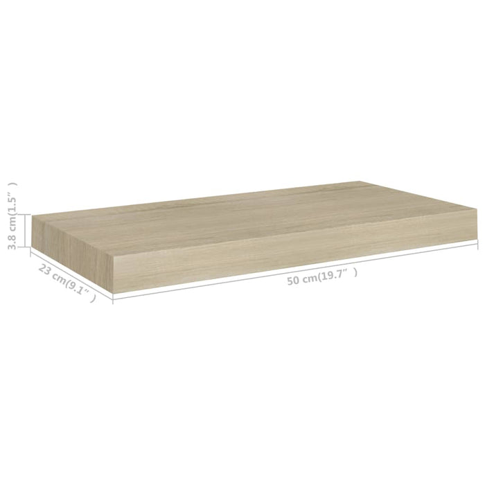 Scaffale a Parete Rovere 50x23x3,8 cm in MDF cod mxl 33107