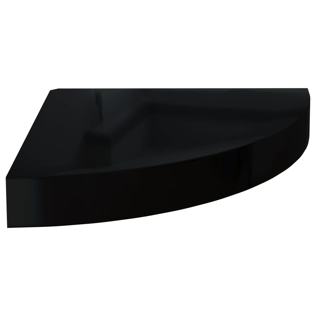 323891 Floating Corner Shelves 4 pcs High Gloss Black 25x25x3,8 cm MDFcod mxl 129563