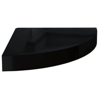 323891  Floating Corner Shelves 4 pcs High Gloss Black 25x25x3,8 cm MDF 323891