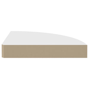 Scaffali Angolari a Parete 4 pz Bianchi 25x25x3,8 cm MDF