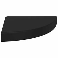 Scaffale Angolare a Parete Nero 25x25x3,8 cm in MDF 323898