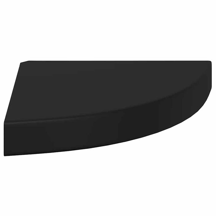 Scaffale Angolare a Parete Nero 25x25x3,8 cm in MDF 323898