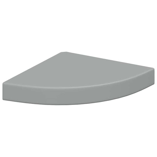 Scaffale Angolare a Parete Grigio 25x25x3,8 cm in MDF 323901