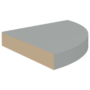 Scaffale Angolare a Parete Grigio 25x25x3,8 cm in MDF 323901
