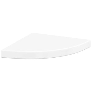 323909  Floating Corner Shelves 4 pcs High Gloss White 35x35x3,8 cm MDF 323909