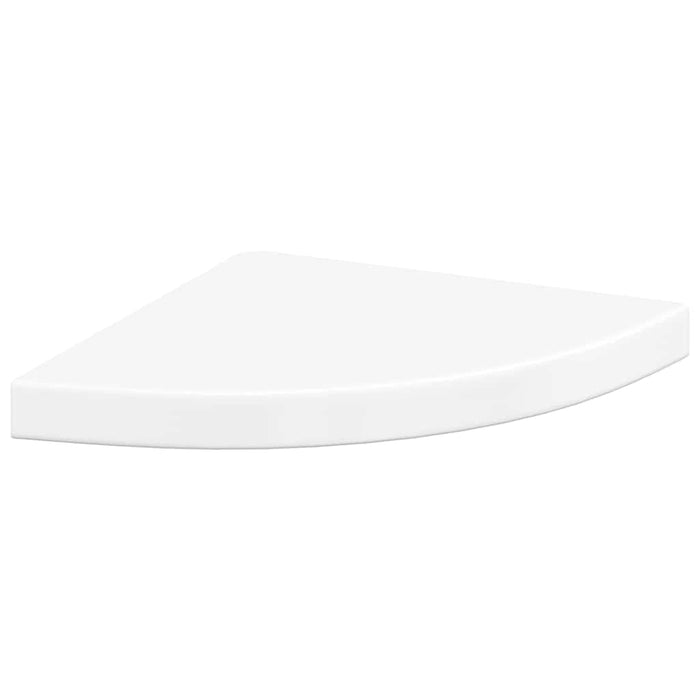 323909  Floating Corner Shelves 4 pcs High Gloss White 35x35x3,8 cm MDF 323909