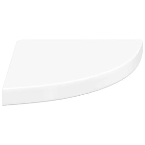 323909  Floating Corner Shelves 4 pcs High Gloss White 35x35x3,8 cm MDF 323909