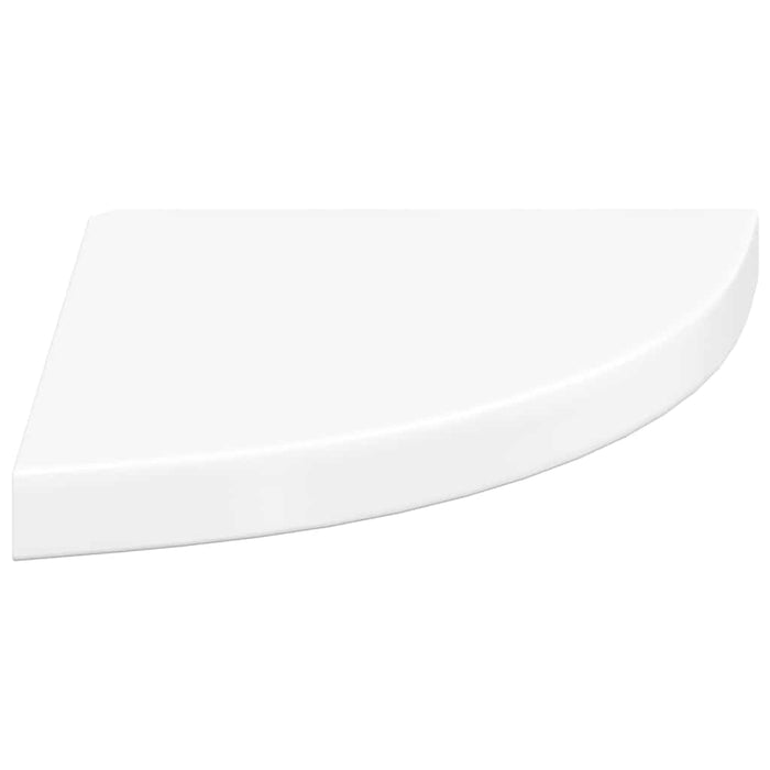 323909  Floating Corner Shelves 4 pcs High Gloss White 35x35x3,8 cm MDF 323909