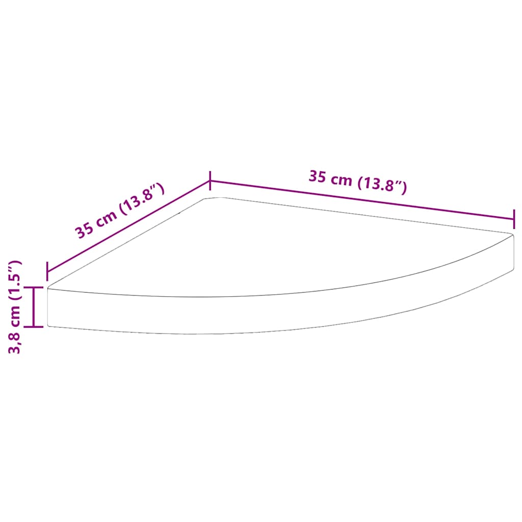 323909  Floating Corner Shelves 4 pcs High Gloss White 35x35x3,8 cm MDF 323909