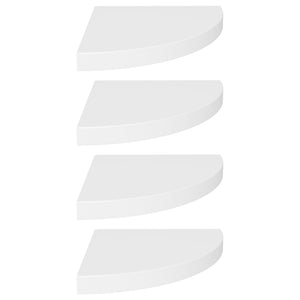 Scaffali Angolari a Parete 4 pz Bianchi 35x35x3,8 cm MDF cod mxl 32855