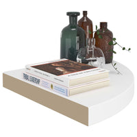 Scaffali Angolari a Parete 4 pz Bianchi 35x35x3,8 cm in MDF 323918