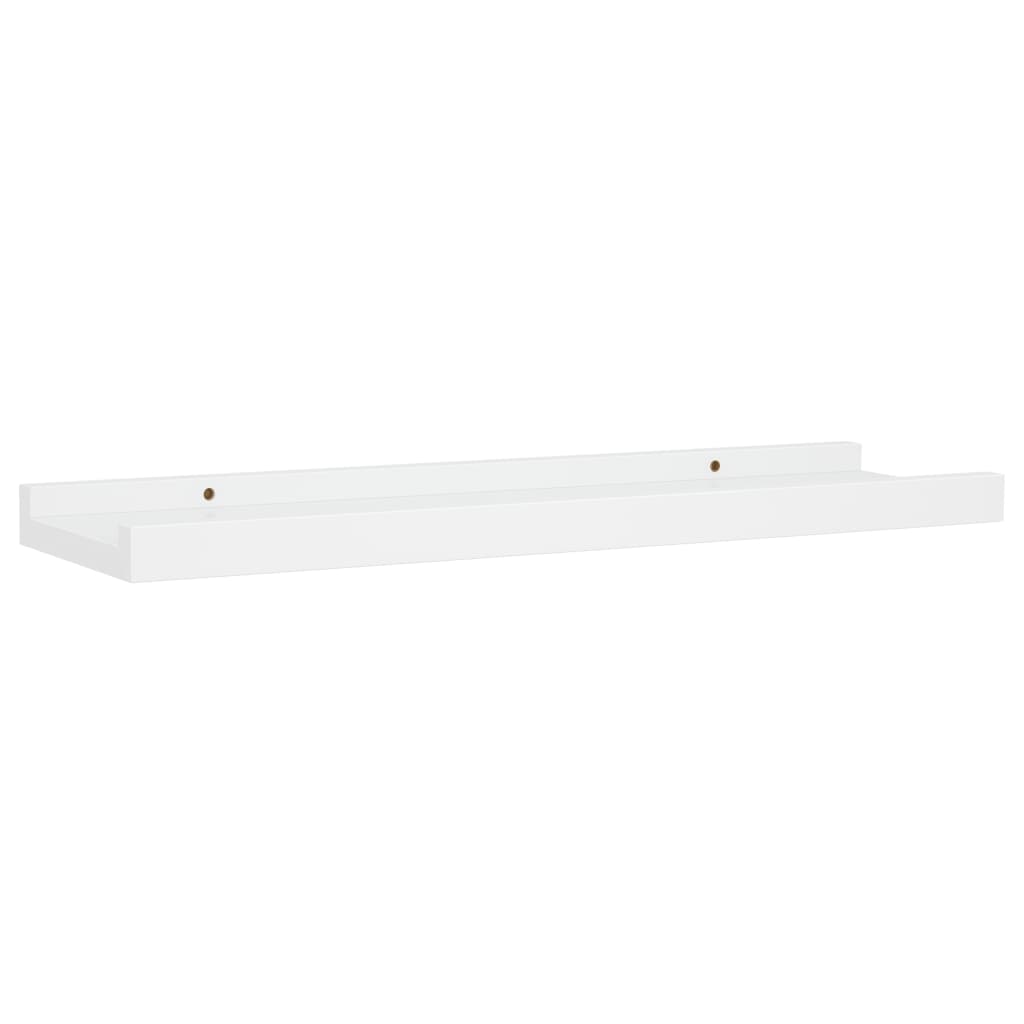 Mensole con Sporgenza 2 pz-Ripiani-Scaffale Bianche 40x9x3 cm MDF
