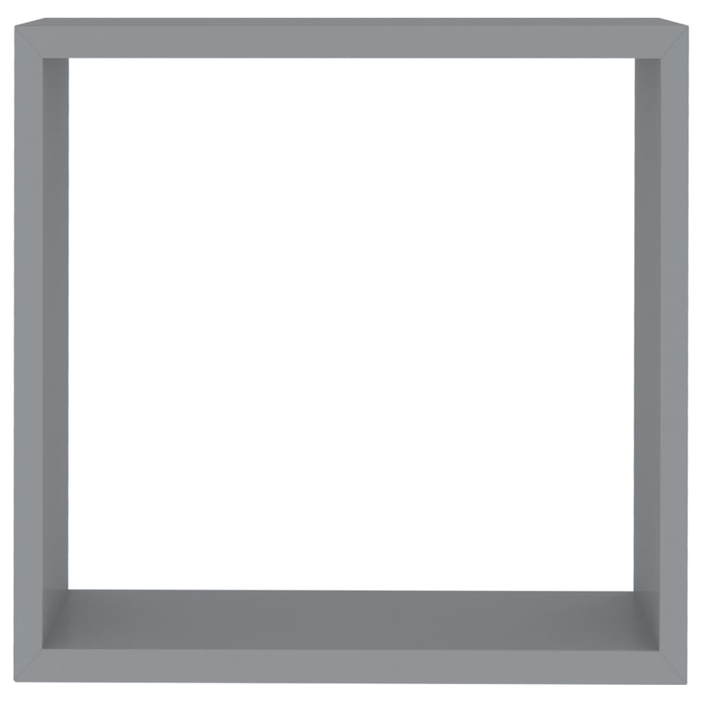 Mensole a Cubo da Parete 3 pz Grigie in MDF cod mxl 33744