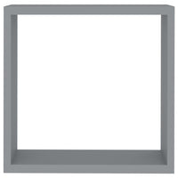 Mensole a Cubo da Parete 3 pz Grigie in MDF cod mxl 33744