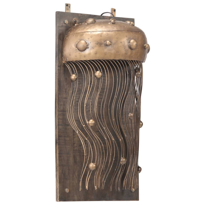 Lampada da Parete Design Medusa Ferro e Massello di Mango 323717