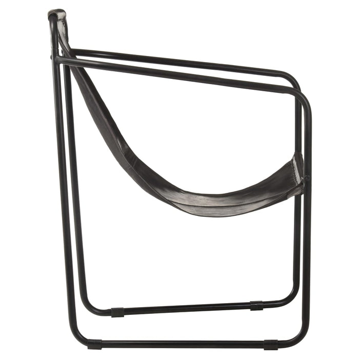 Poltrona Relax Nera in Vera Pelle 323727