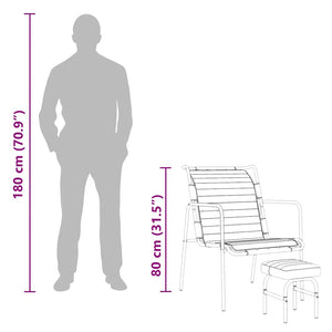 Poltrona Relax con Poggiapiedi Nera in Vera Pelle 323729