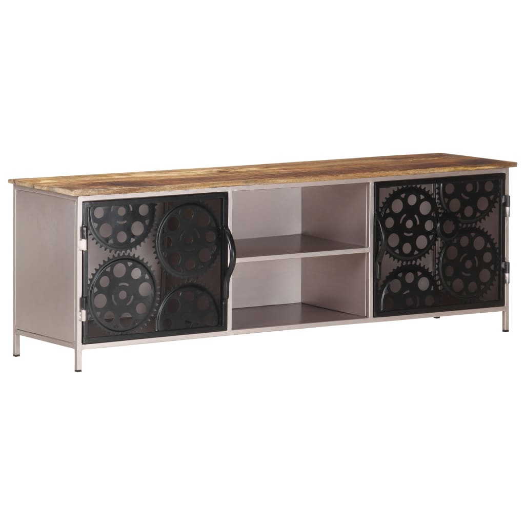 Mobile Porta TV-Mobile per TV-Credenza TV 120x30x40 cm in Legno di Mango Grezzo 261295